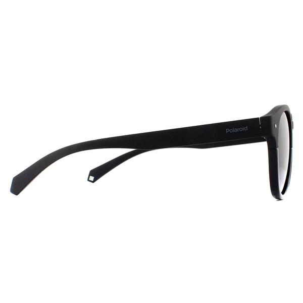 Polaroid black polarized men sunglasses round frame, imported from the UK