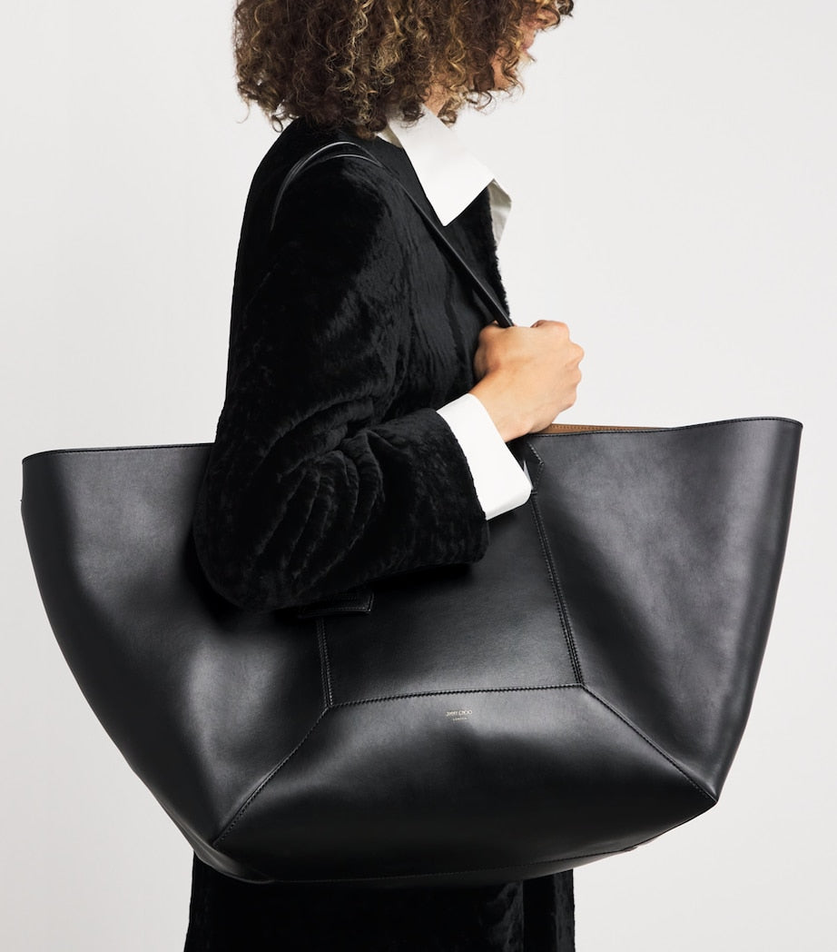 Jimmy Choo Diamond herringbone tote bag calf leather (British brand)