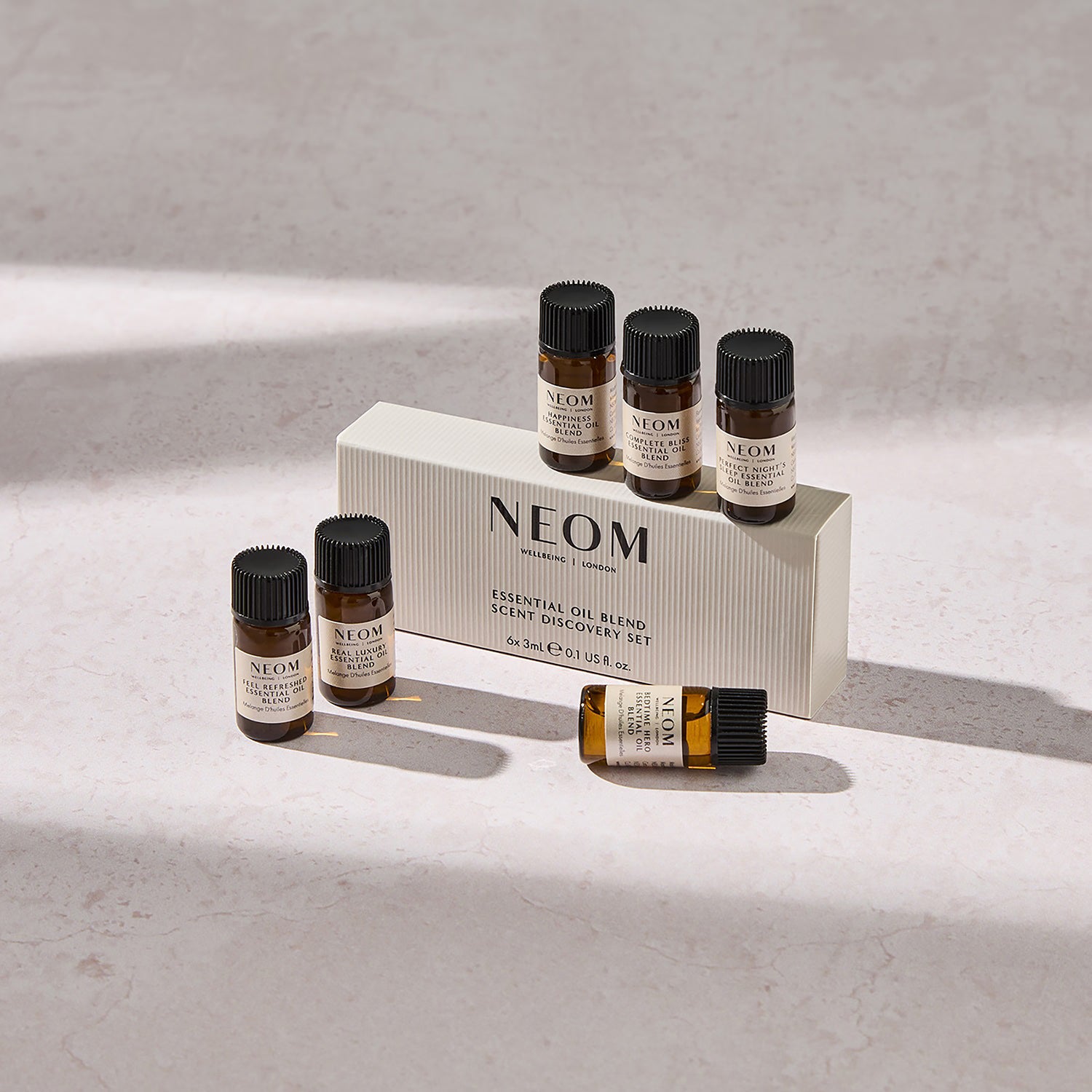 Neom essential oil scent discovery set (British brand)
