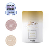 Pura Collagen glow+ Advanced Collagen PLUS Formula 284g Food Supplement Holland&Barrett   