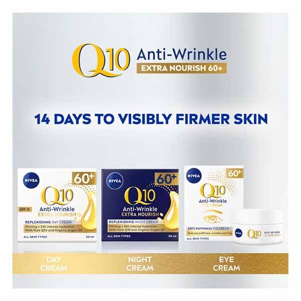 NIVEA Q10 60+ Anti-Wrinkle & Anti-Puffiness Eye Cream 20ml GOODS Boots   