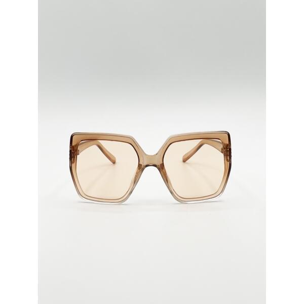 SVNX Cateye Sunglasses champagne diamante detail, imported from the UK