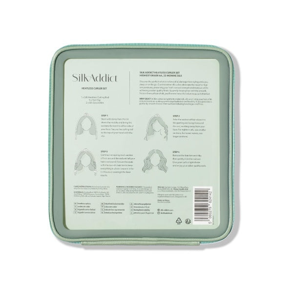 Silk Addict heatless curlers set olive green (British brand)