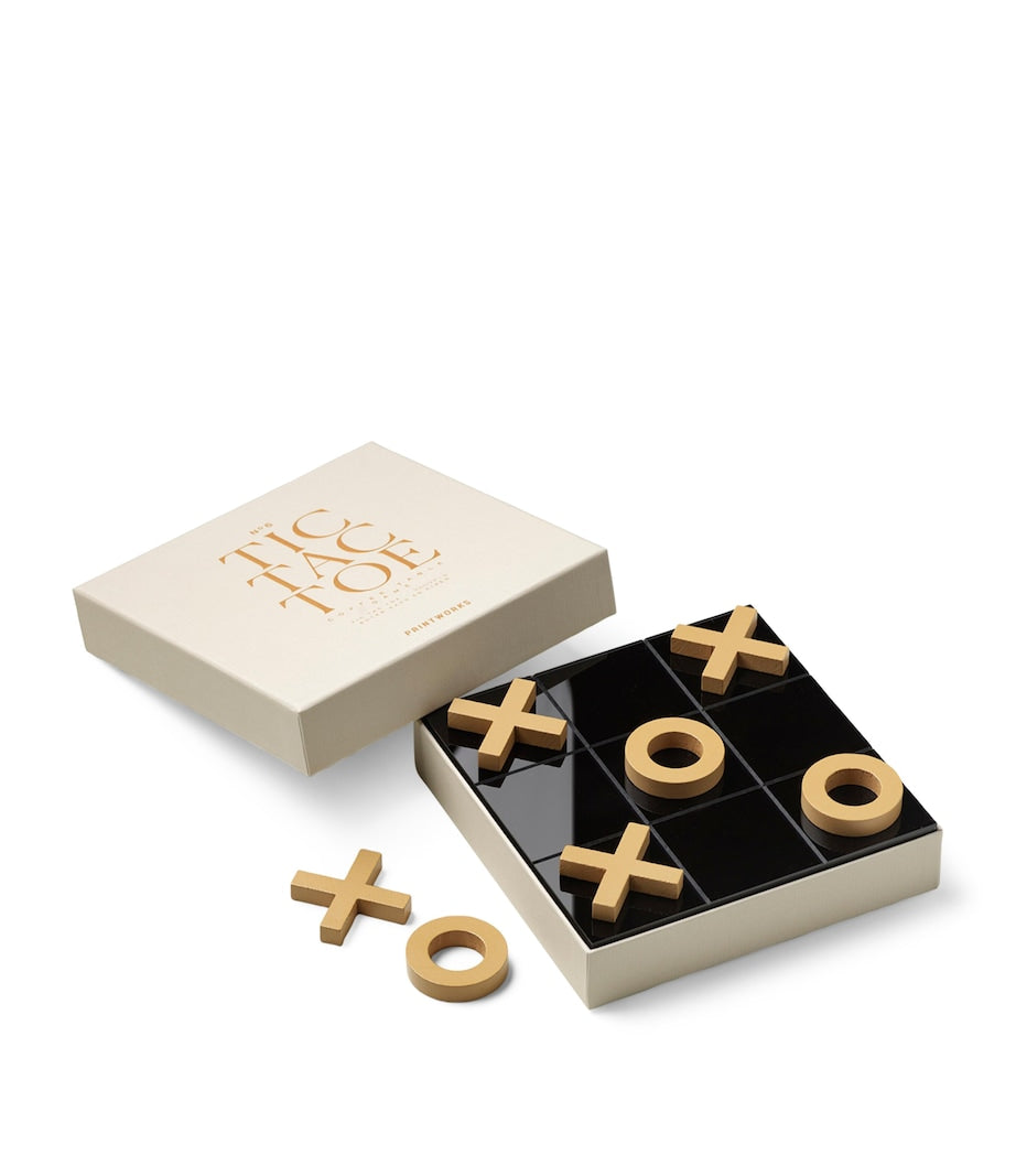 Printworks Classic Tic Tac Toe Set MDF wood and acrylic - British product
