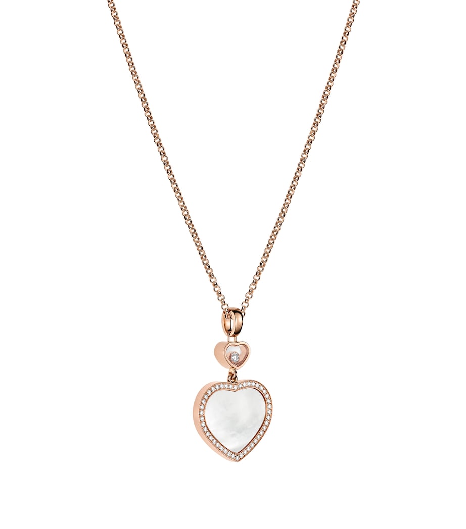 Chopard Happy Hearts rose gold diamond pendant, imported from the UK