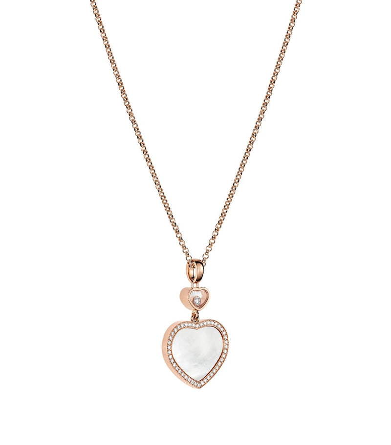 Chopard Happy Hearts rose gold diamond pendant, imported from the UK