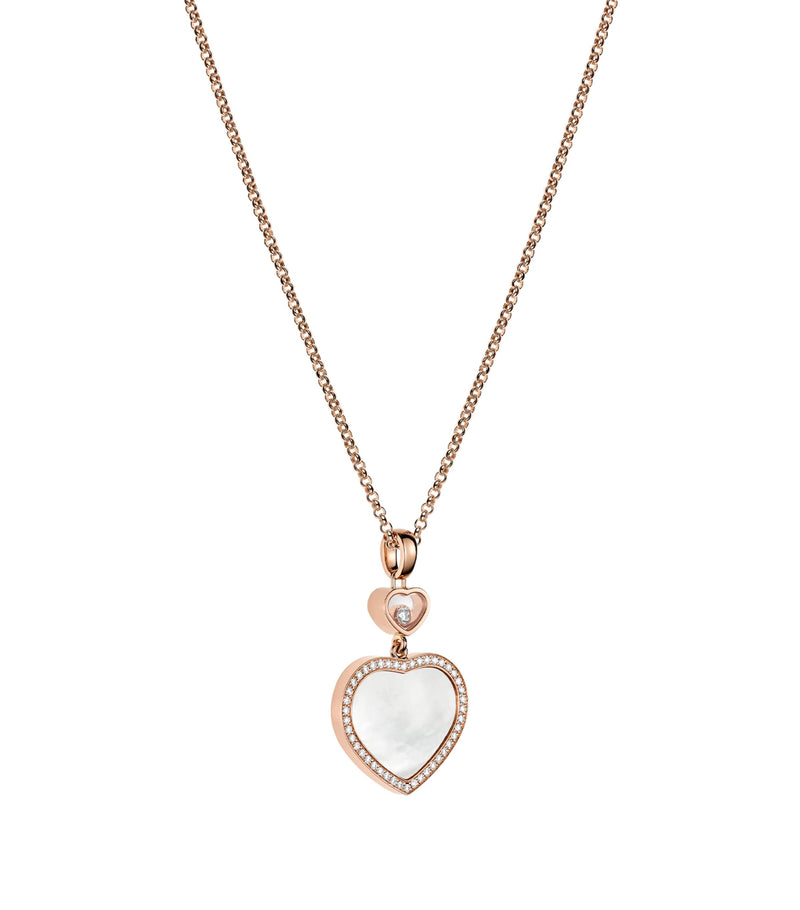 Chopard Happy Hearts rose gold diamond pendant, imported from the UK