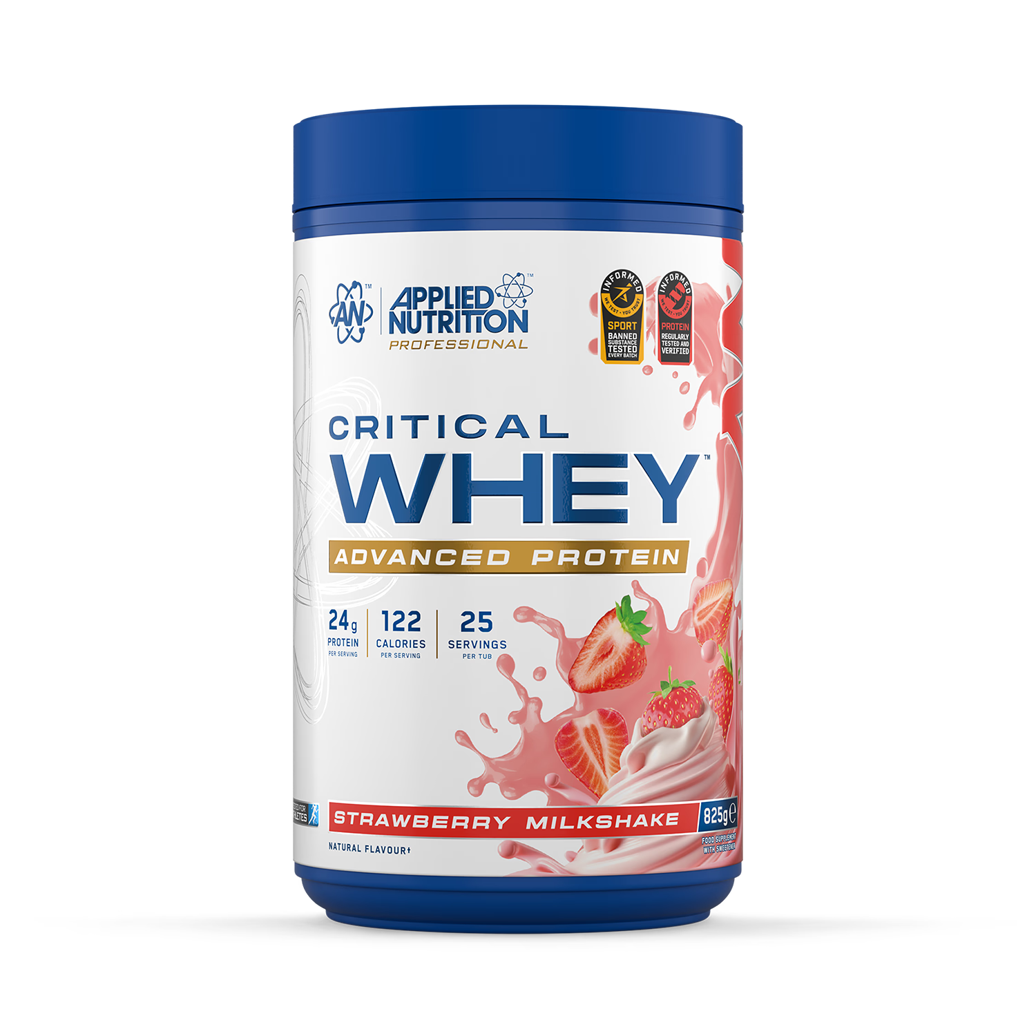 Applied Nutrition Critical Whey Strawberry Milkshake 825g, imported from the UK