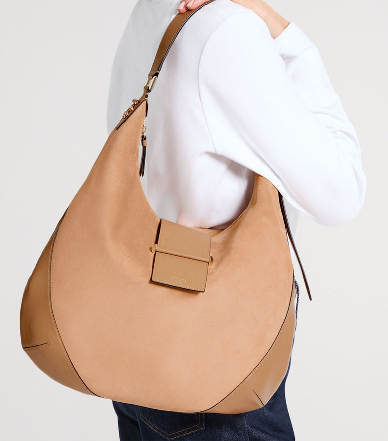 Jimmy Choo Bar suede shoulder bag medium, imported from the UK