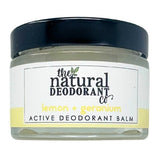 The Natural Deo Co deodorant balm Lemon Geranium 55g, UK version