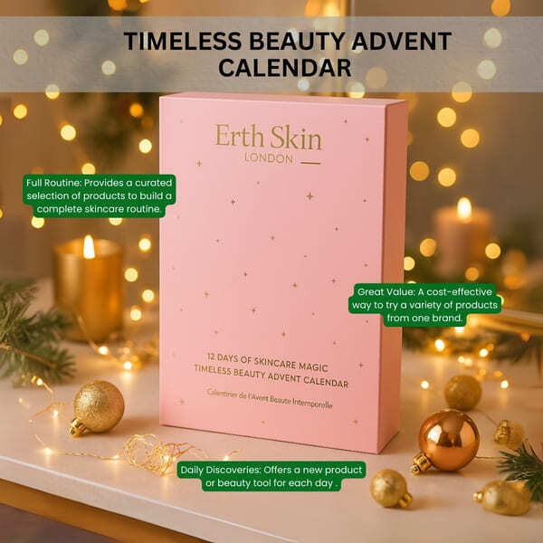 ErthSkin Timeless 12 Premium Advent Calendar, imported from the UK