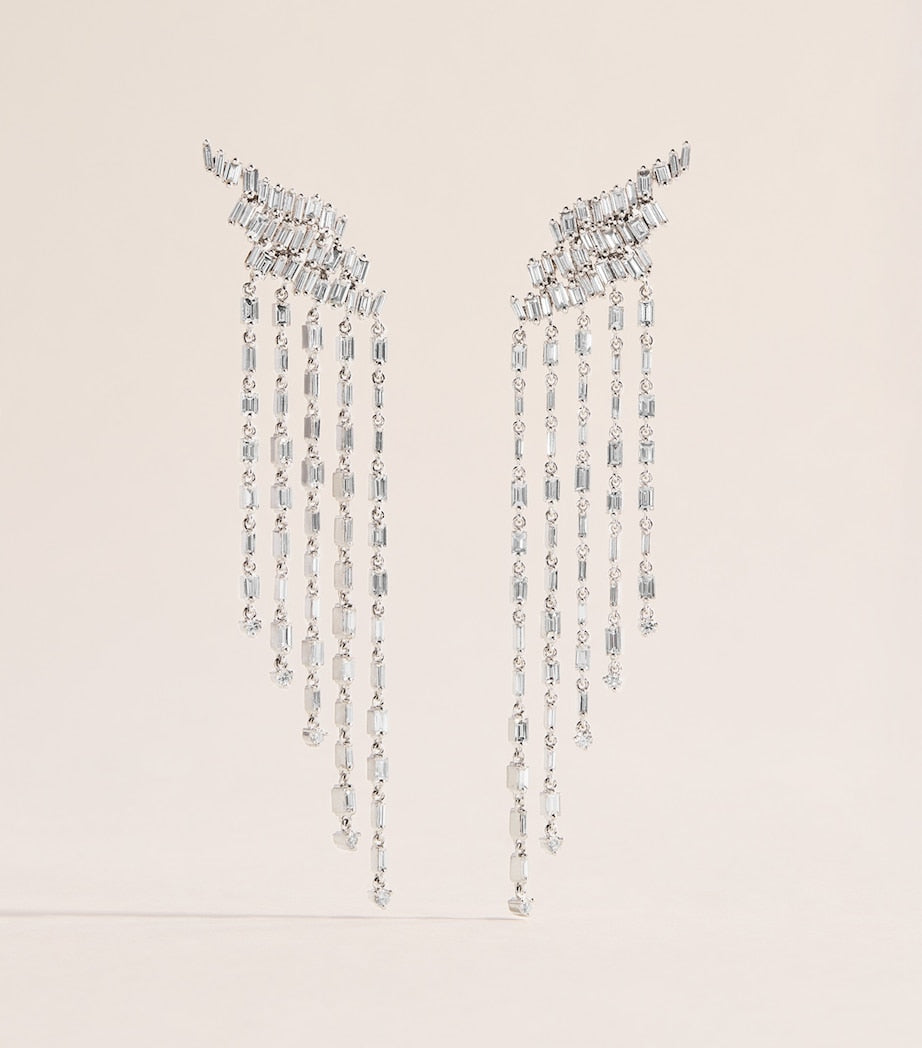 Suzanne Kalan Angel Drop earrings white gold diamonds - British product