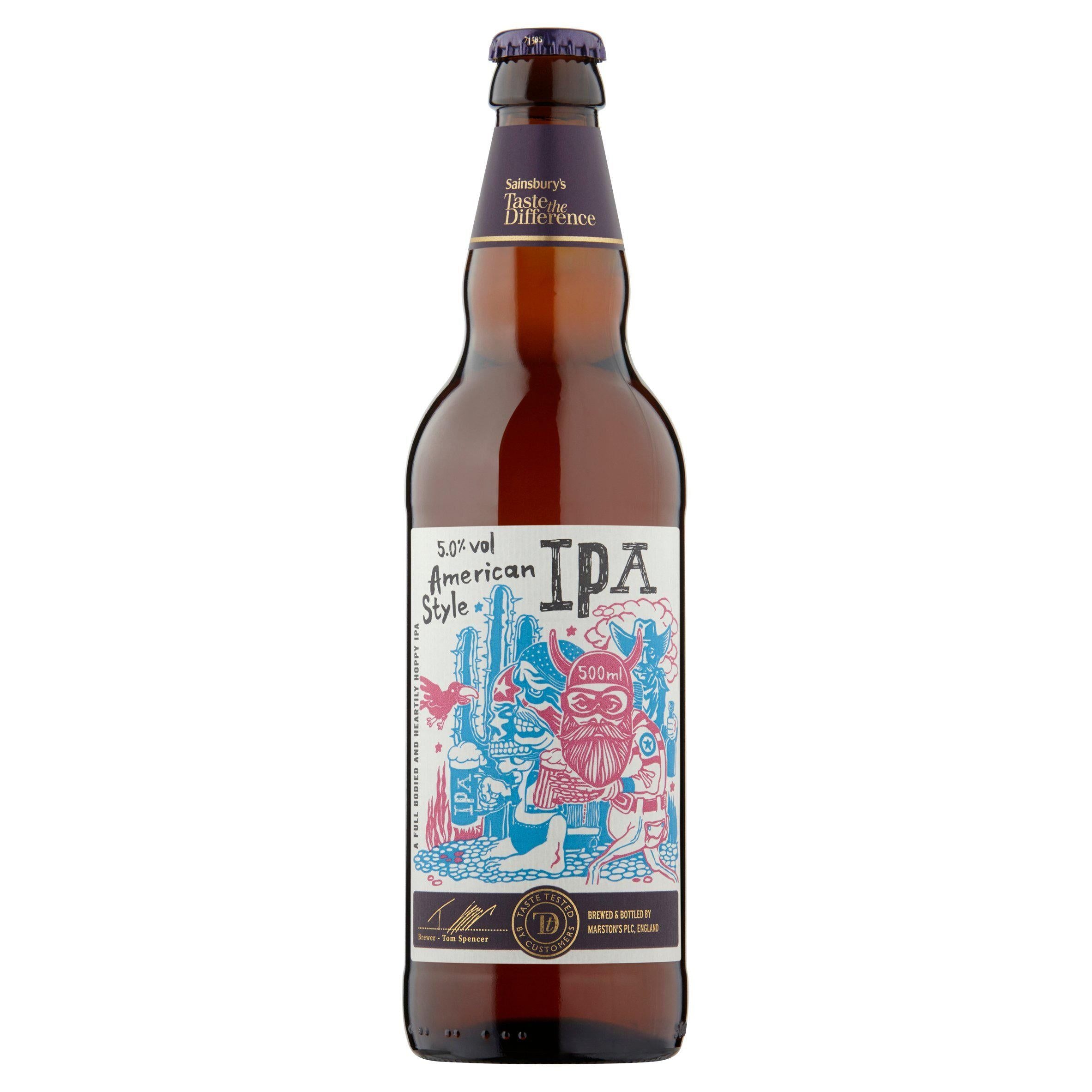 Sainsbury's American IPA, Taste the Difference 500ml Ale & stout Sainsburys   