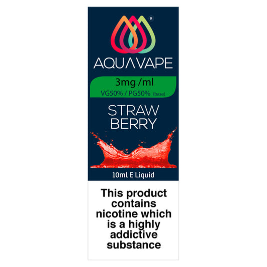Aqua Vape Strawberry E-Liquid 3mg GOODS ASDA   