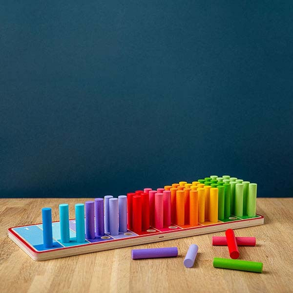 Bigjigs Toys Wooden Rainbow Counting Sticks Game