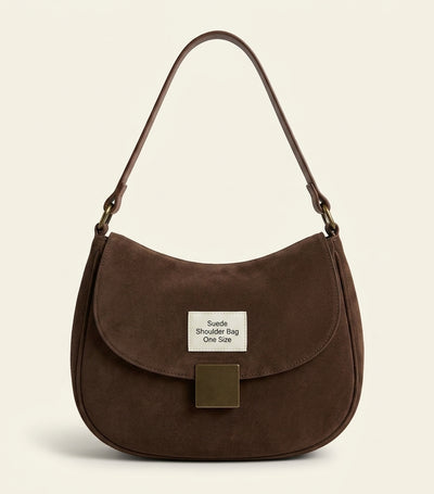 Harrods Balenciaga Suede Clicca Shoulder Bag H20cm x W29cm x D13cm- Buy online at McGrocer