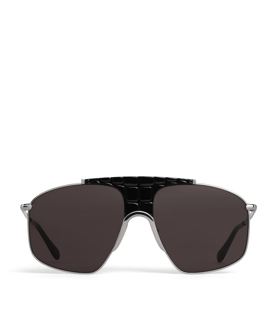 Alaïa oversized metal aviator mask sunglasses, UK version