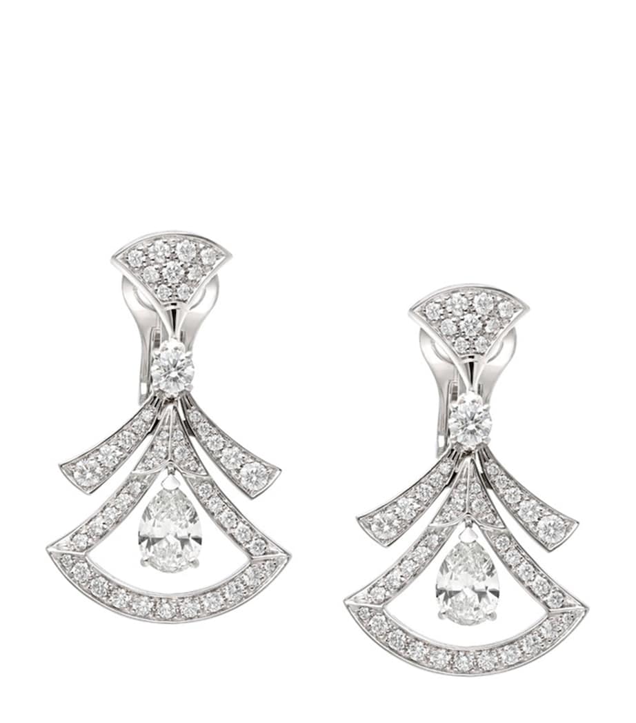 Bvlgari white gold and diamond earrings - British product