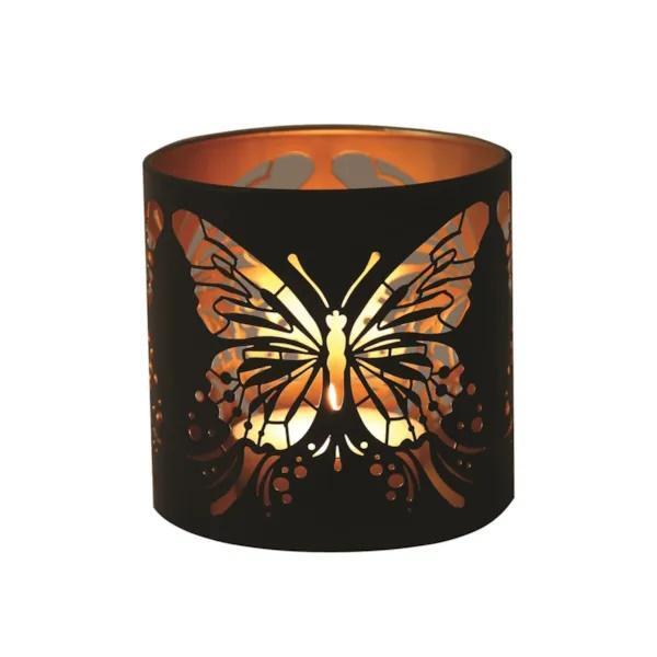 Aroma black butterfly 3-in-1 tealight holder and wax melt burner (British brand)