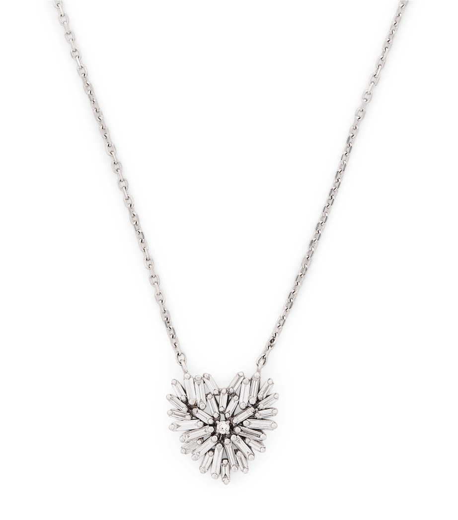 Suzanne Kalan white gold small heart diamond pendant (British brand)