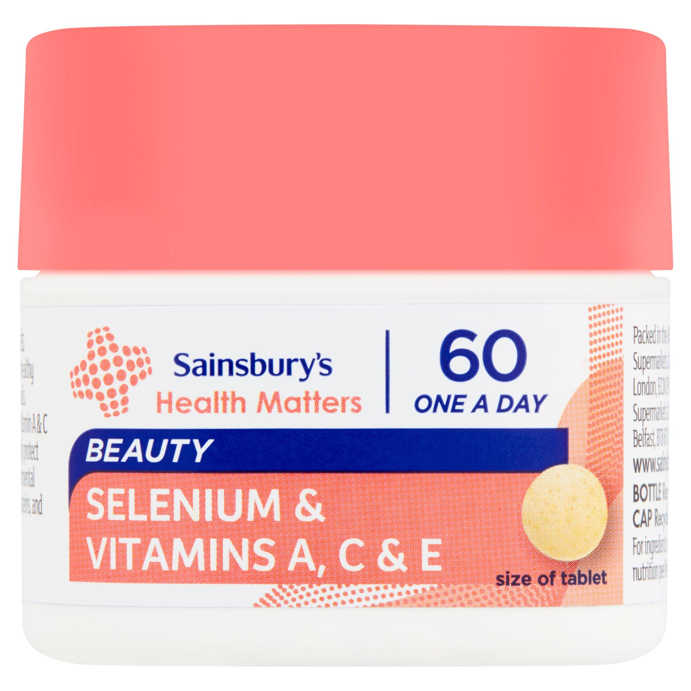 Sainsbury's Immune Selenium & Vitamins A, C, E One a Day Tablets x60 GOODS Sainsburys   