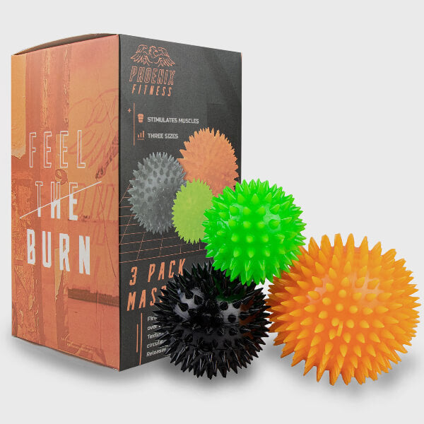 Phoenix Fitness 3 spiky massage ball set, UK version