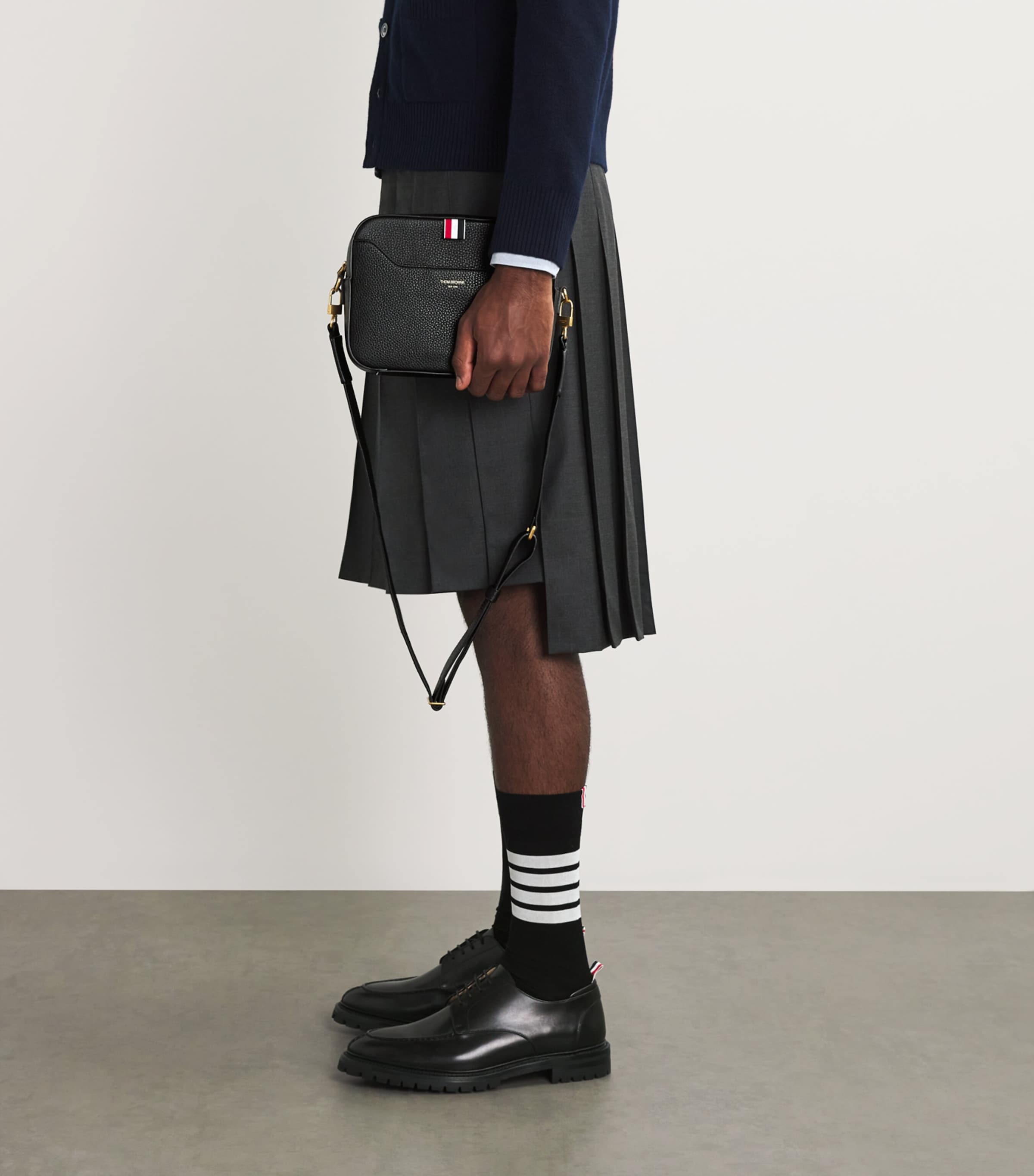 Thom Browne small camera bag pebbled leather, UK version