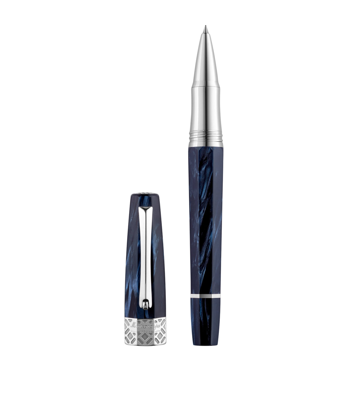 Montegrappa Sterling Silver-Trim Extra Otto rollerball pen, imported from the UK