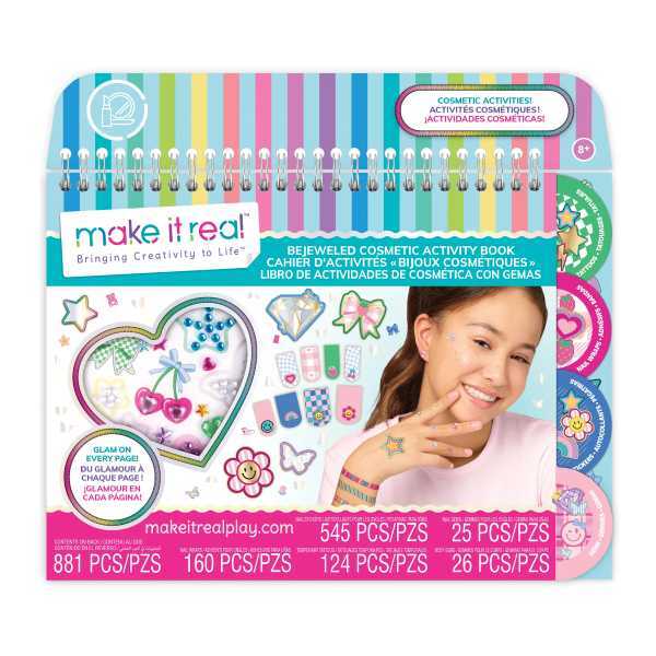 Make it Real Bejeweled Cosmetic Activity Book, imported from the UK