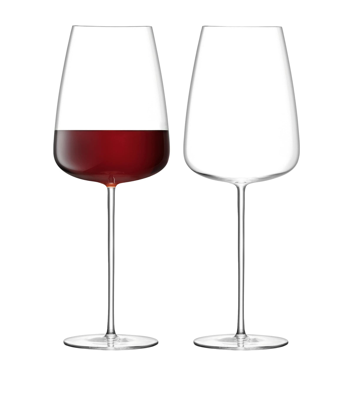 Set of two LSA International red wine grand glasses with 800ml capacity, UK version