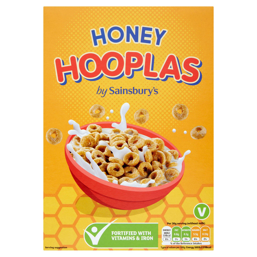 Sainsbury's Honey Hoops Cereal 375g