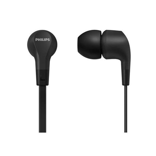 Philips TAE1105 black wired in-ear headphones, imported from the UK