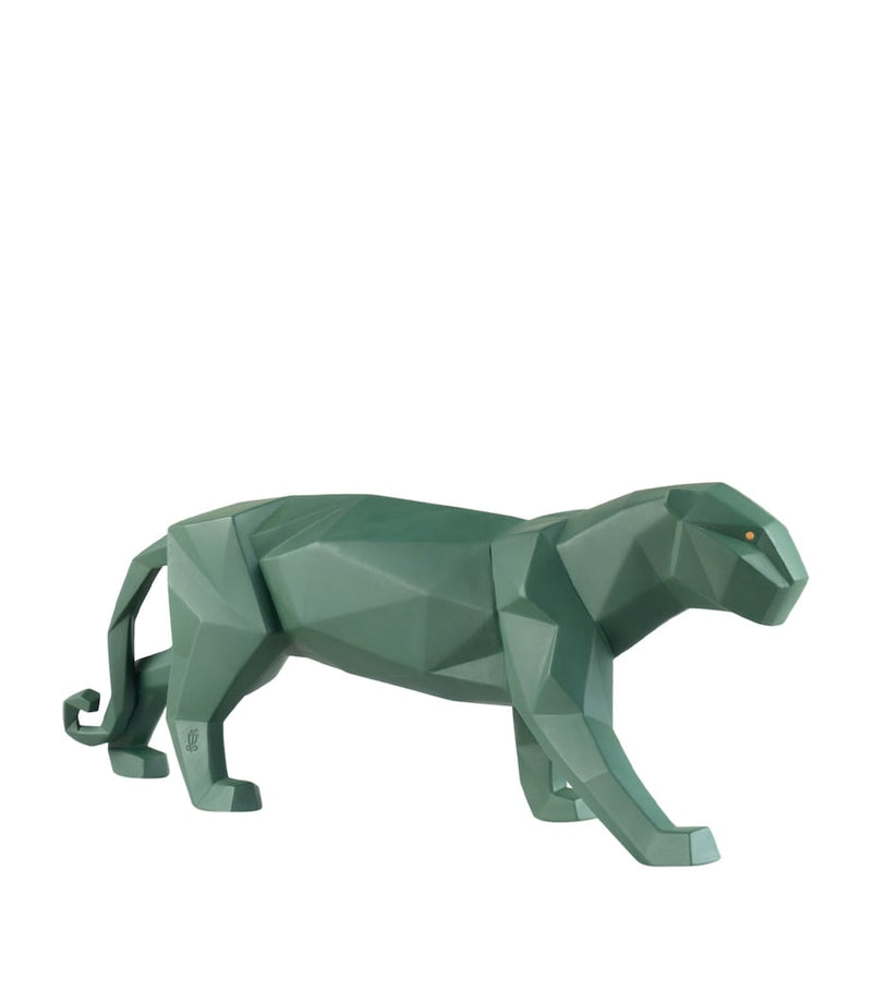 Lladró panther figurine porcelain origami design, UK version