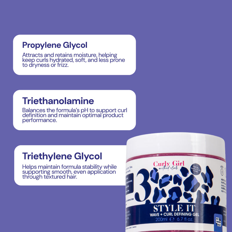 Curly Girl Method Club styling gel 200ml, imported from the UK