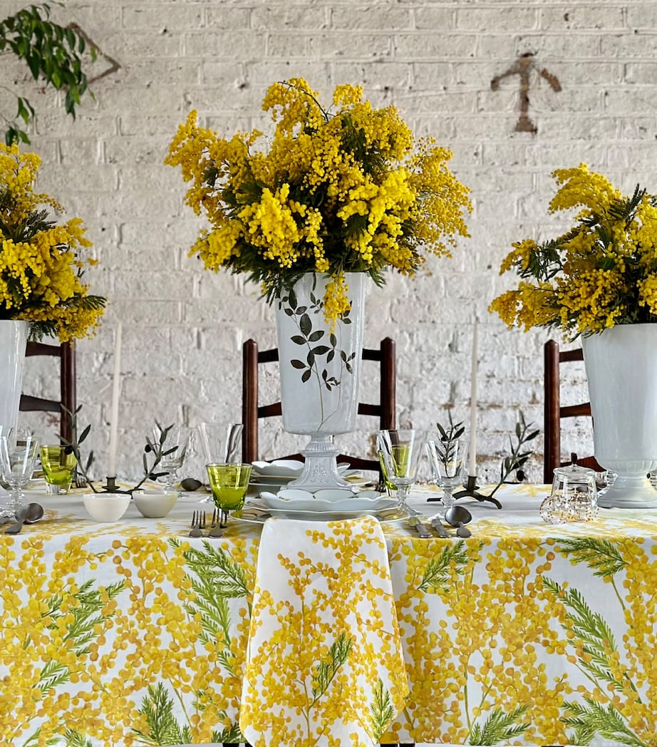 Summerill & Bishop linen Mimosa tablecloth 165cm x 380cm (British brand)