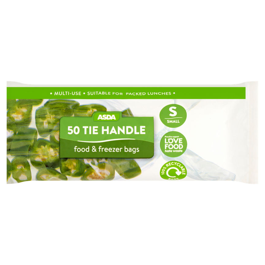 ASDA 50 Tie Handle Food & Freezer Bags Small Accessories & Cleaning ASDA   