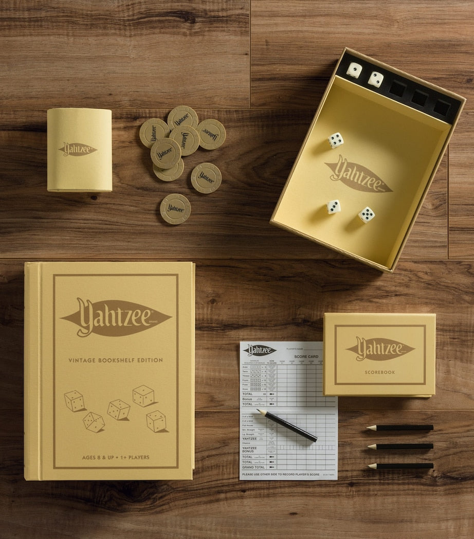 Yahtzee Vintage Bookshelf edition board game (British brand)