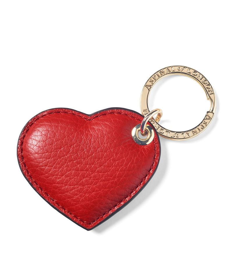 Aspinal of London leather heart keyring - British product