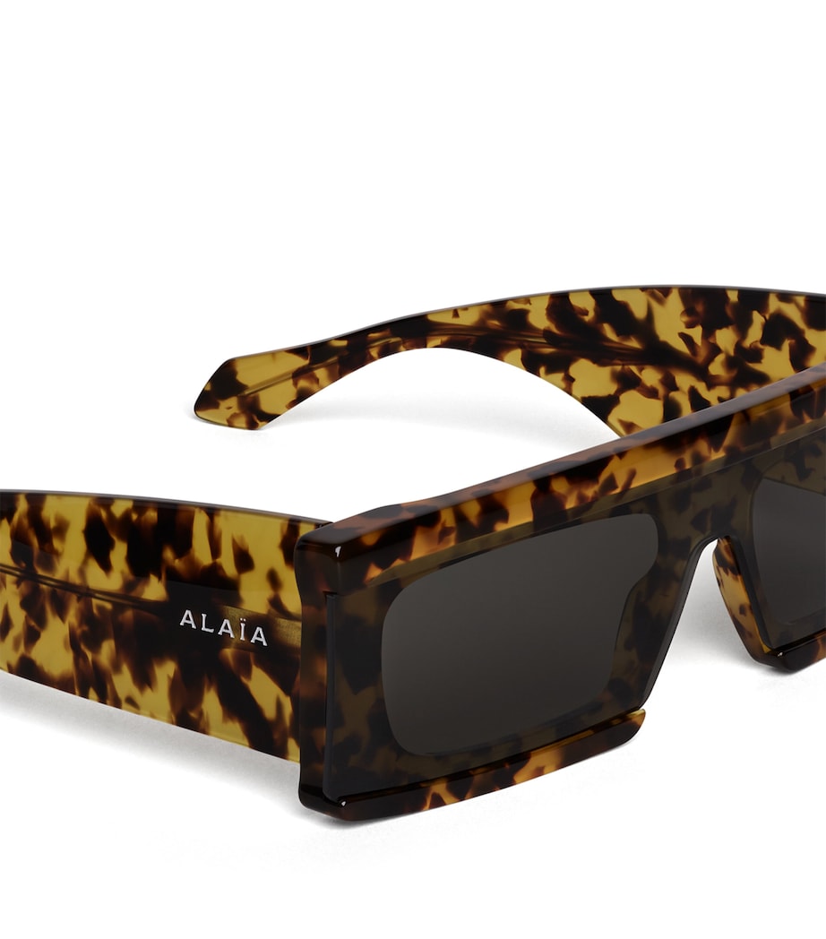Alaïa rectangular mask acetate sunglasses (British brand)