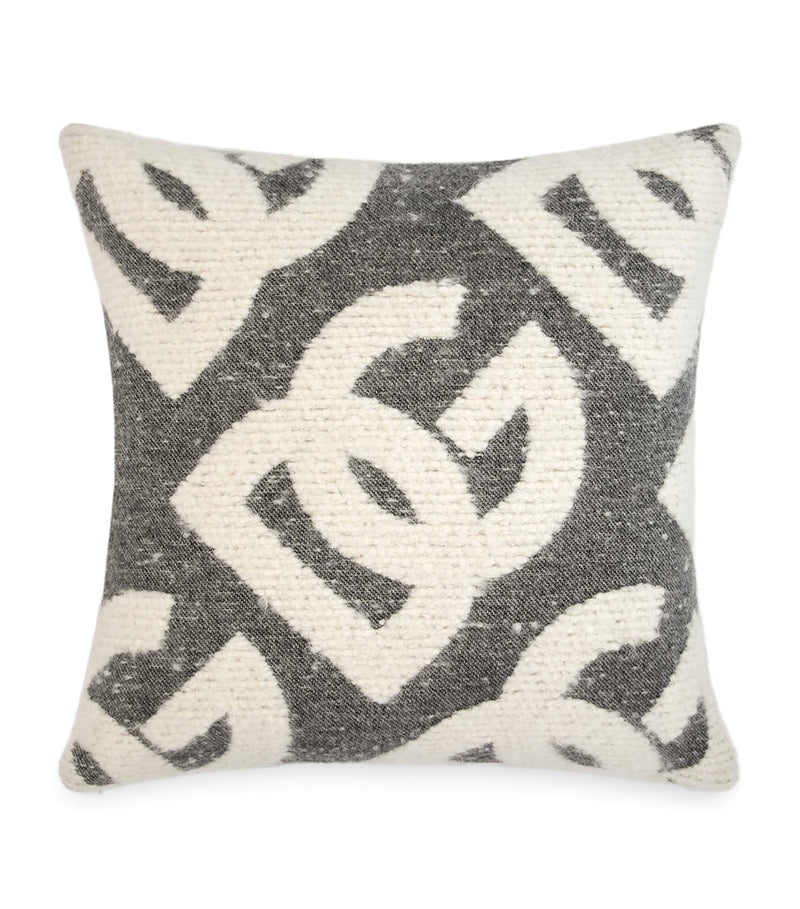 Dolce & Gabbana Casa wool-silk-cashmere logo cushion 50cm x 50cm - British product