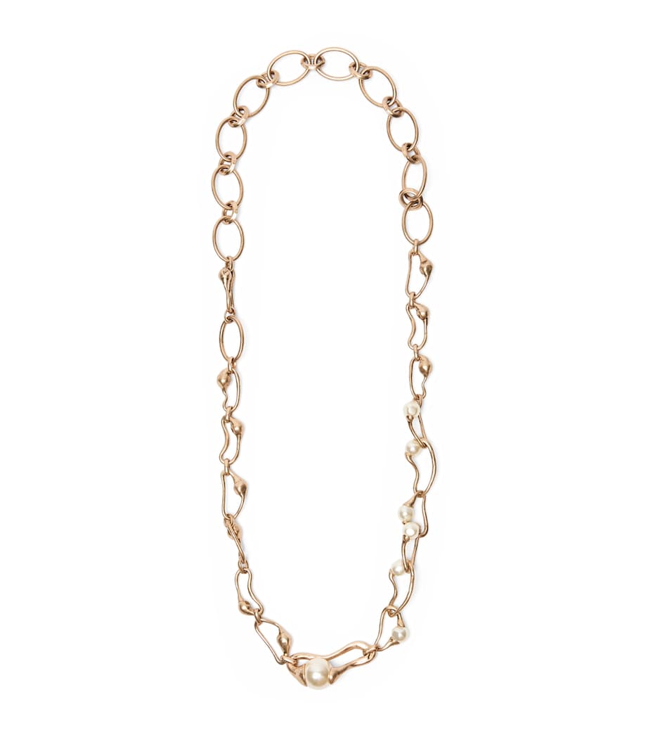 Weekend Max Mara faux pearl chain necklace (British brand)