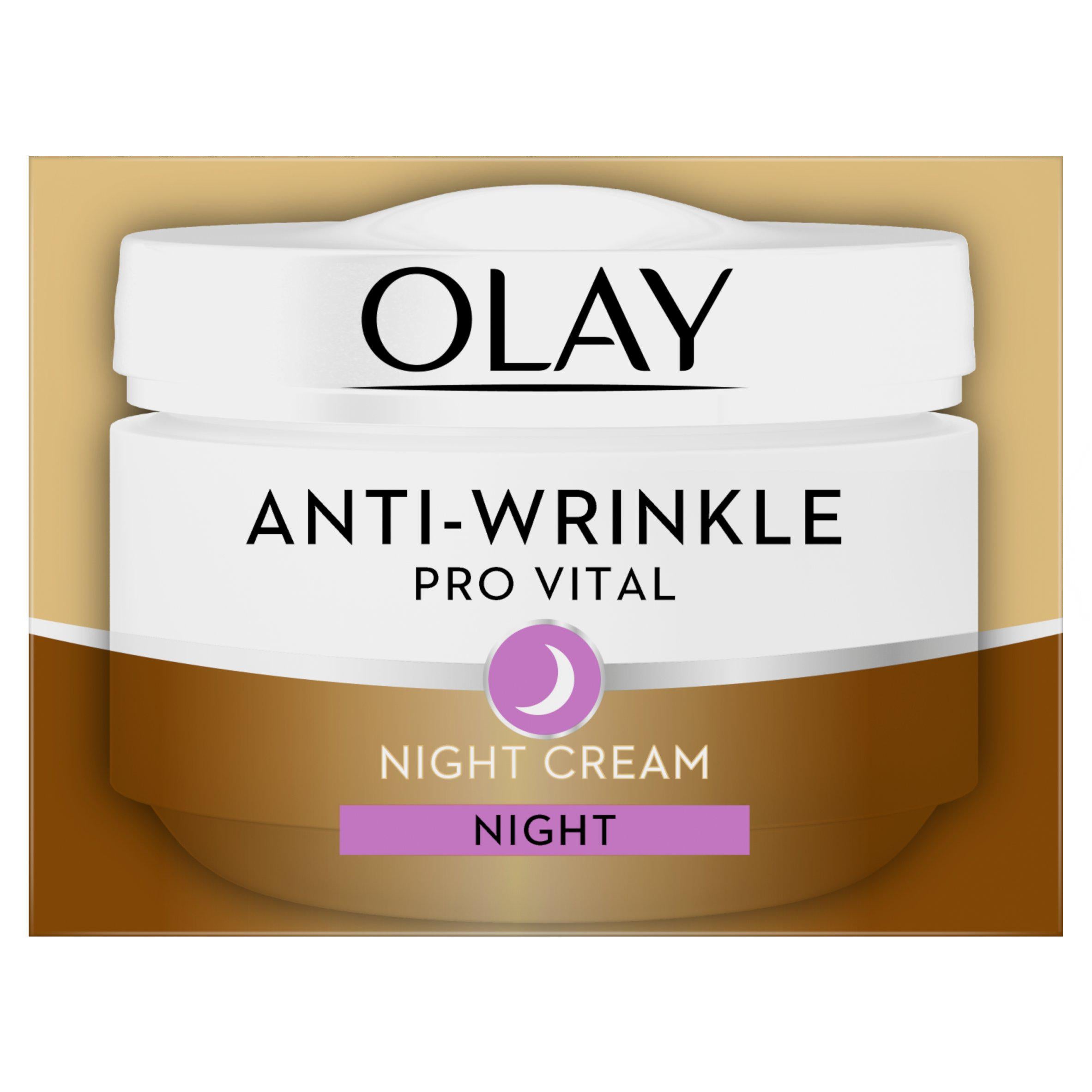 Olay Anti Wrinkle Pro Vital Night Cream For Mature Skin 50ml All Sainsburys   