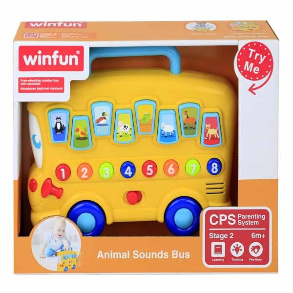 Winfun Animal Sounds Bus interactive toy, UK version