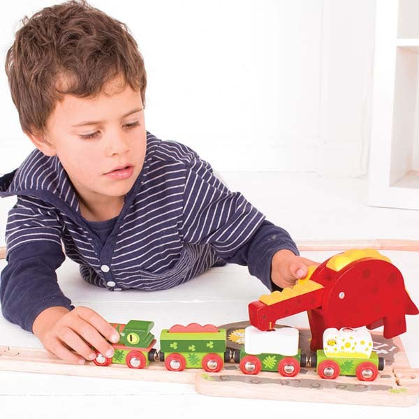 Bigjigs Rail Dinosaur Crane GOODS Superdrug   