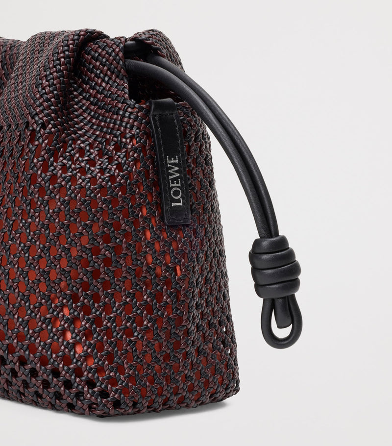 LOEWE Flamenco woven leather clutch bag, UK version