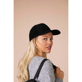 SVNX corduroy cap in black, one size, imported from the UK