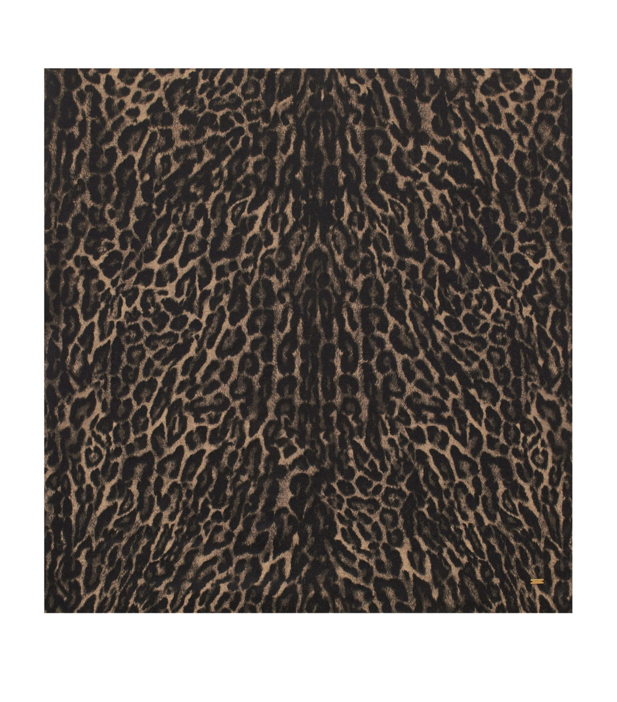 Mohair-Blend Leopard Print Square Scarf