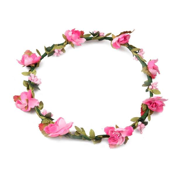 Aquarius Women flower head crown red - British product
