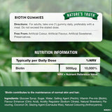 Nature's Truth biotin gummies 5000mcg 60 gummies, UK version