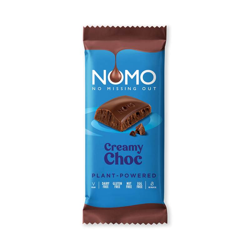 Nomo creamy choc plant-powered bar 75g, UK version